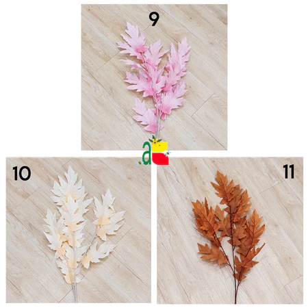 TANAMAN ARTIFICIAL DAUN MAPLE MUSIM DINGIN 3CABANG ARTIFICIAL DEKORASI WEDDING BIRTHDAY BUKET B8468