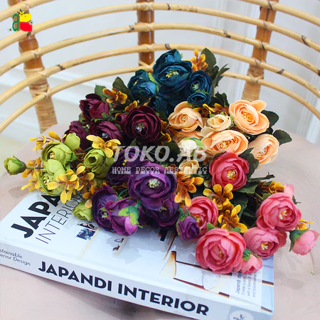 Bunga Plastik Artificial B8037 Dekorasi Rumah Buket Artificial
