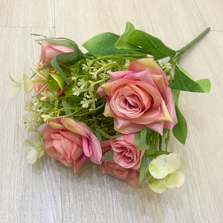 BUNGA ARTIFICIAL MAWAR LANCIP DOLAR ZQ B8088 BUNGA PLASTIK DEKORASI WEDDING BUKET MAHAR