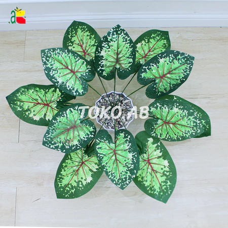 BUNGA PLASTIK KELADI HIJAU B8142 IMITASI BUNGA PLASTIK ARTIFICIAL