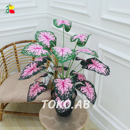TANAMAN ARTIFICIAL AGLONEMA D18T60 BUNGA KELADI B8180 VARIASI NOMER 11-22 TANAMAN HIAS PLASTIK AESTHETIC HOKI