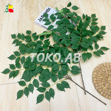 Daun Mawar Tangkai Premium B8127 Daun Dekorasi Wedding Artificial