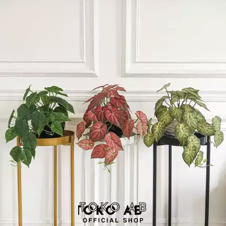 TANAMAN HIAS PLASTIK CALADIUM B8439 TANAMAN GANTUNG ARTIFICIAL DEKORASI HIAS BUNGA ARTIFICIAL