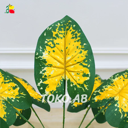 TANAMAN HIAS DAUN KELADI KUNING B8142 ARTIFICIAL TANAMAN PLASTIK DEKORASI RUMAH WEDDING