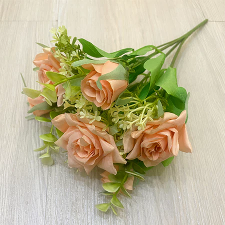 BUNGA ARTIFICIAL MAWAR LANCIP DOLAR ZQ B8088 BUNGA PLASTIK DEKORASI WEDDING BUKET MAHAR