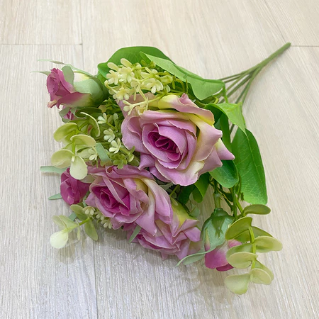BUNGA ARTIFICIAL MAWAR LANCIP DOLAR ZQ B8088 BUNGA PLASTIK DEKORASI WEDDING BUKET MAHAR