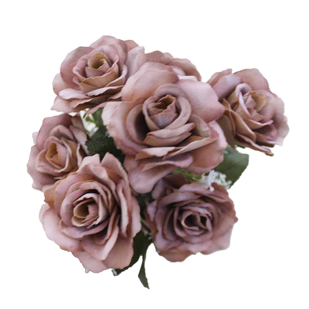 BUNGA ROSE VELVET MAWAR BELUDRU 7 CABANG BUNGA ARTIFICIAL HIASAN DEKORASI WEDDING AESTETIC B8472