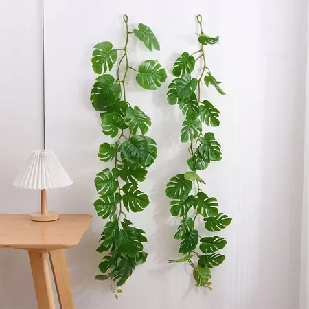 DAUN ARTIFICIAL MONSTERA JUMBO JUNTAI B8461 TANAMAN PLASTIK BUATAN HIASAN DINDING RUMAH DEKORASI TAMAN WEDDING
