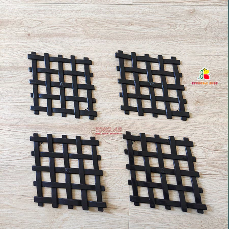 P007 TATAKAN POT WAJIK POLOS DAUN BUNGA RAMBAT ARTIFICIAL DINDING