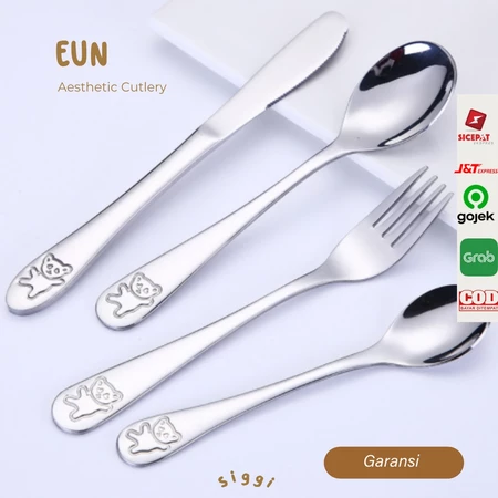 [siggi] EUN Korean Aesthetic Spoon / Sendok Korea / Sendok Lucu / Sendok Teh / Sendok Estetik / Sendok Bear