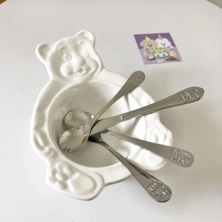 [siggi] EUN Korean Aesthetic Spoon / Sendok Korea / Sendok Lucu / Sendok Teh / Sendok Estetik / Sendok Bear