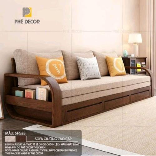 sofa bed kayu jati solid 3 2 seater modern minimalis