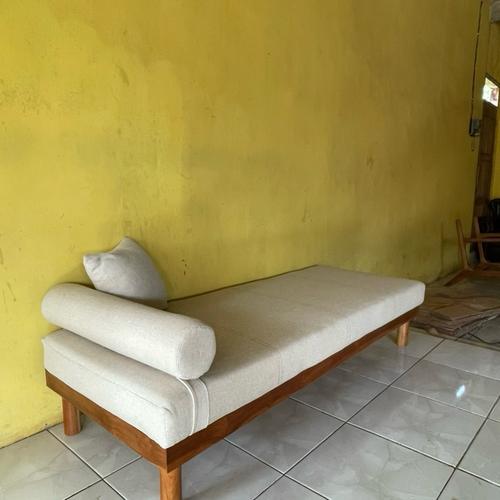 Sofa longue chair/sofa sleeper/sofa malas modern minimalis kayu jati Busa Furniture