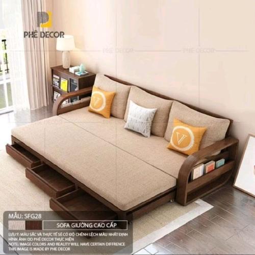 sofa bed kayu jati solid 3 2 seater modern minimalis