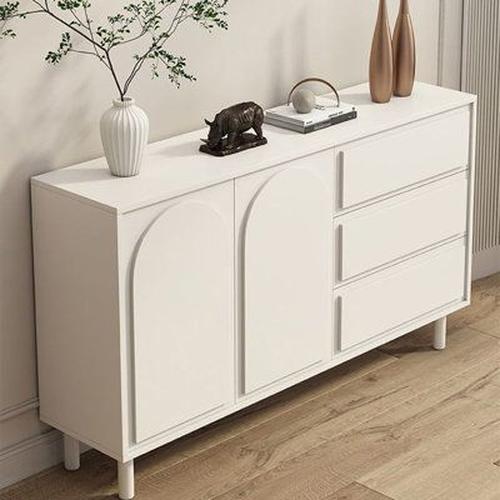 buffet kabinet storage duco white elegant modern minimalis