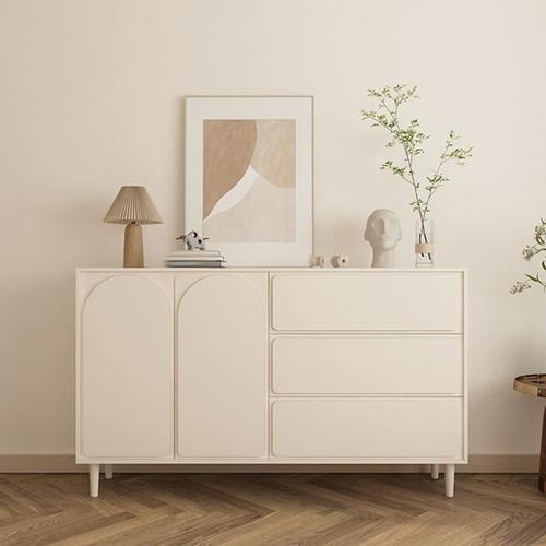 buffet kabinet storage duco white elegant modern minimalis