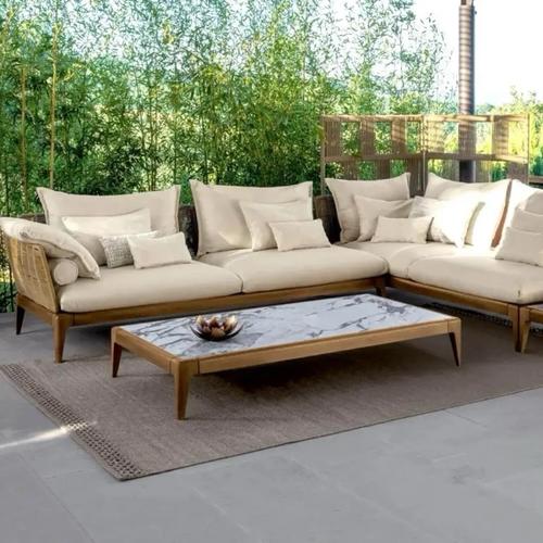 Kursi L outdoor/sofa outdor tali rope/kursi teras anyaman sintesis modern minimalis Furniture