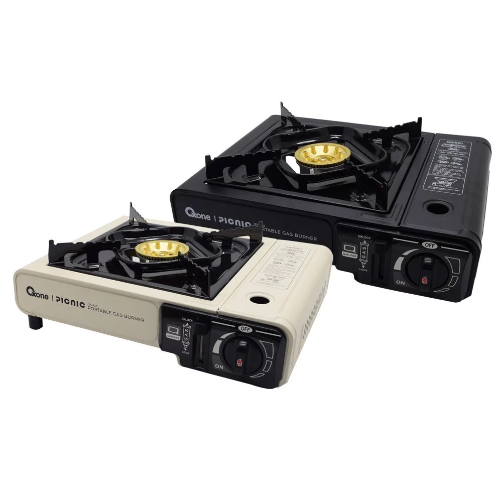 OXONE OX930 OX-930 OX 930 Kompor gas portable BBQ (GAS Butane) Hitam dan Putih dengan Tas
