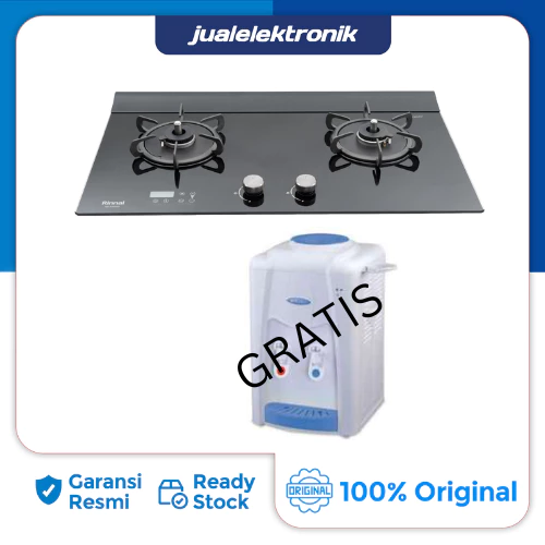 LIVE PROMO - Kompor RINNAI RBA2660G(B) free 1 dispenser WD189H