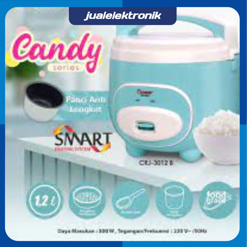 Cosmos CRJ3012B – Rice Cooker Penanak Nasi 1.2 Liter Bubblegum 300 Watt | Harga Terbaik di Jakarta
