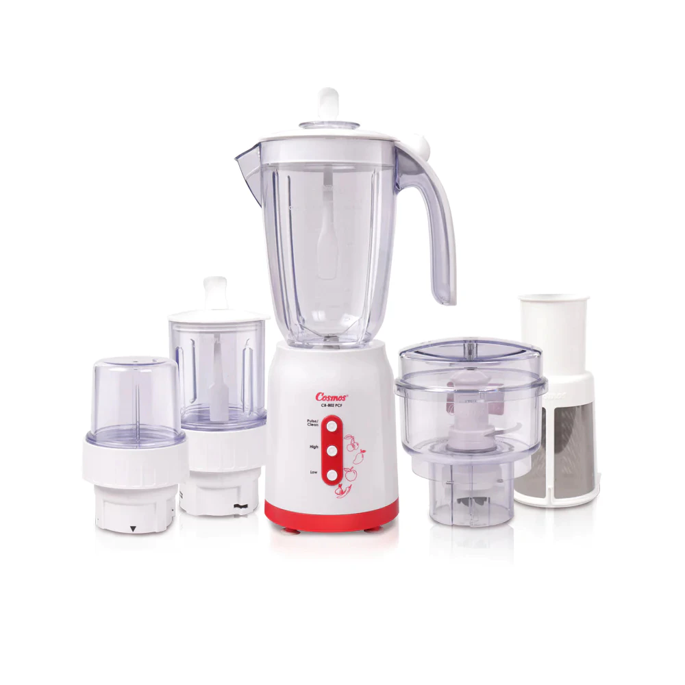 Cosmos Blender Plastik CB802PCF CB-802PCF - 2 Liter 250 Watt 5 in 1 Blenz Series + Dry Wet Mill