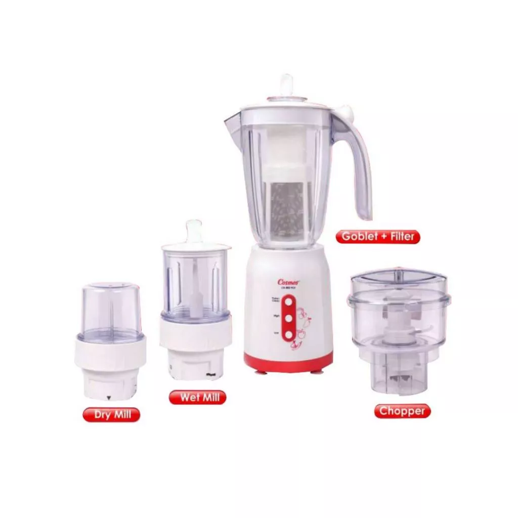 Cosmos Blender Plastik CB802PCF CB-802PCF - 2 Liter 250 Watt 5 in 1 Blenz Series + Dry Wet Mill