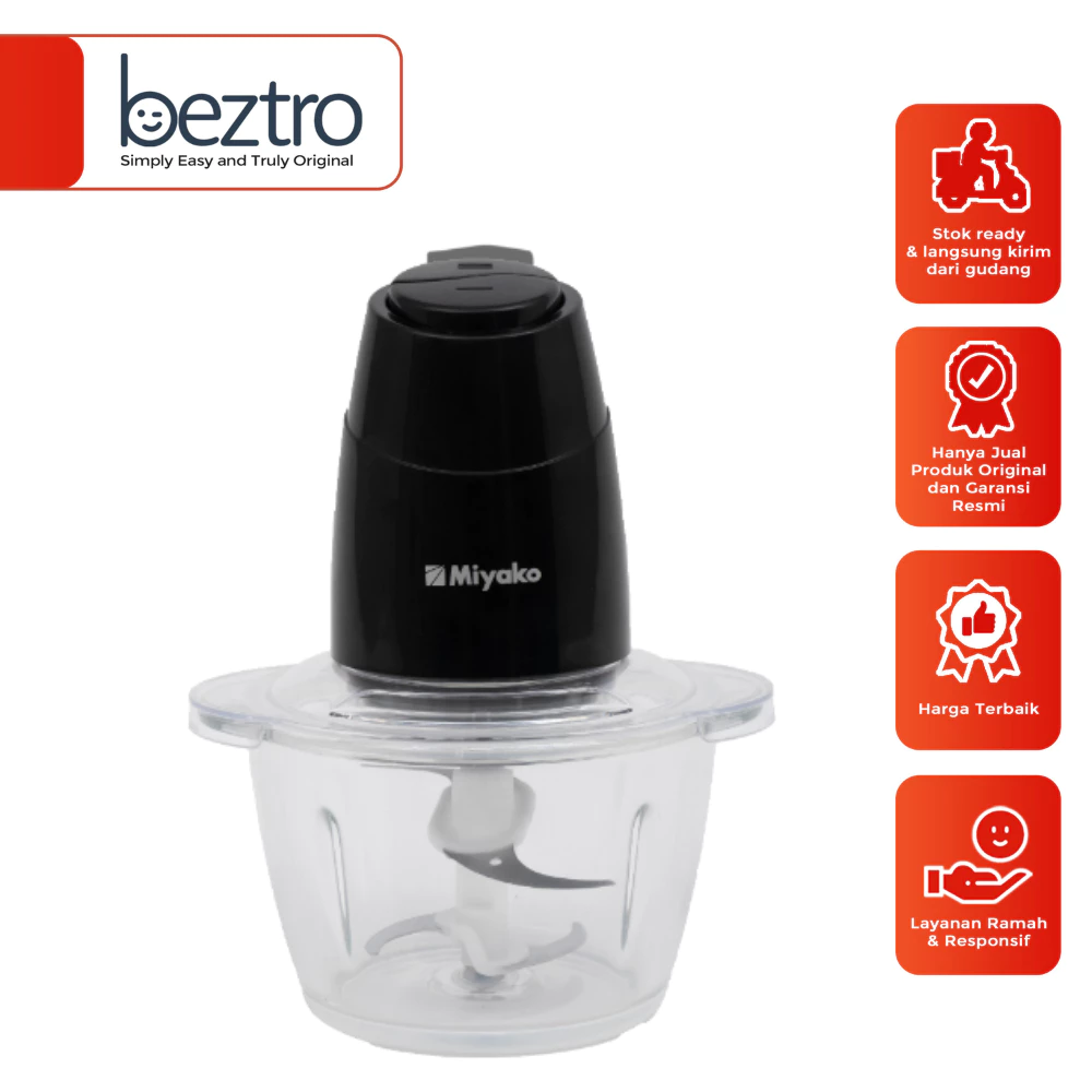 Miyako Chopper CH-012 MA - Kapasitas 1.2 Liter 300 Watt Bowl Kaca CH012MA