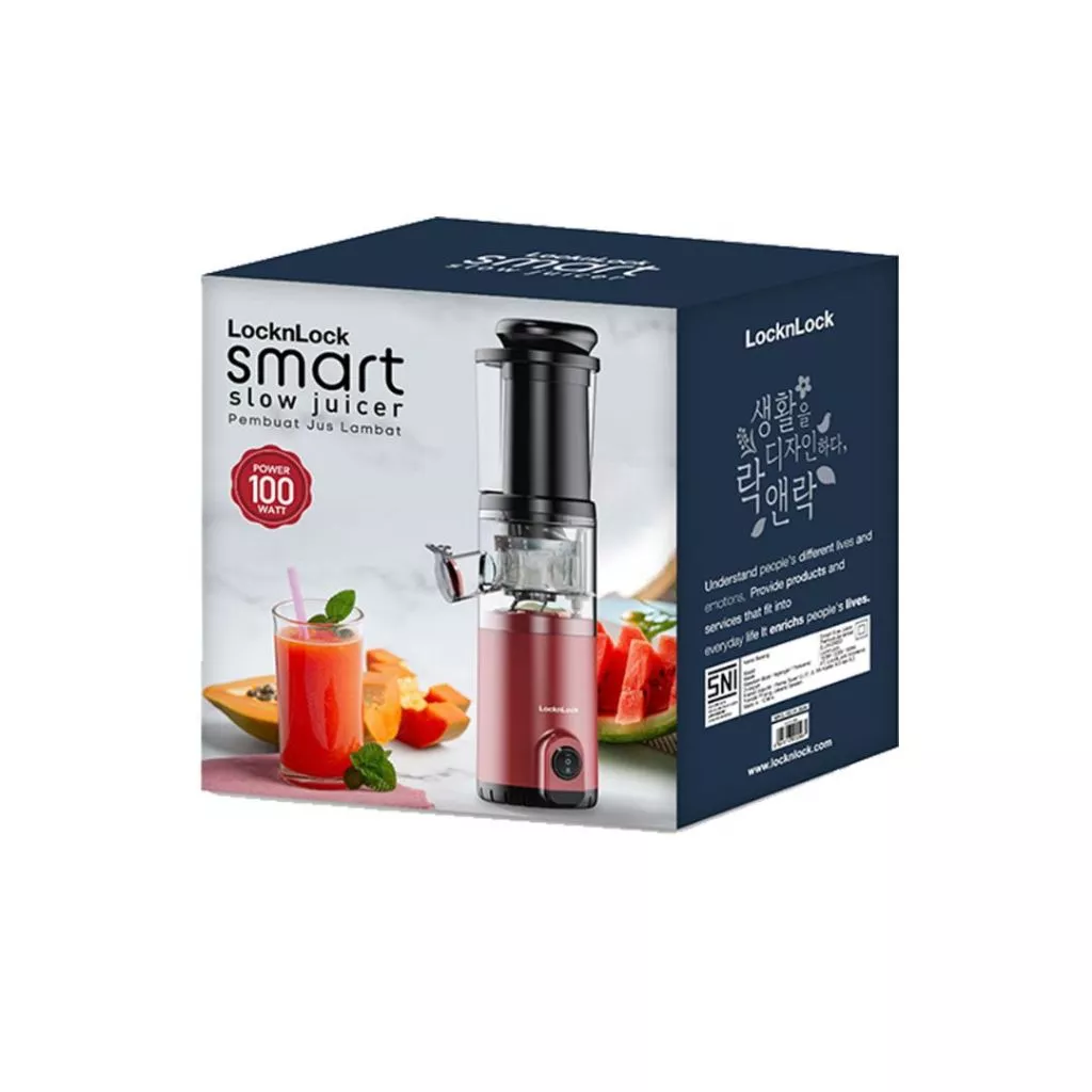 LocknLock EJJ143RED EJJ 143 RED – Slow Juicer 100 Watt tanpa ampas