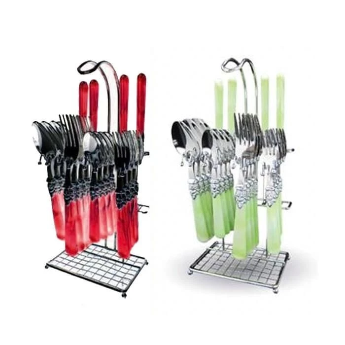 Oxone Sendok Makan Set 20 pcs with Chrome Stand OX9500 / Stainless