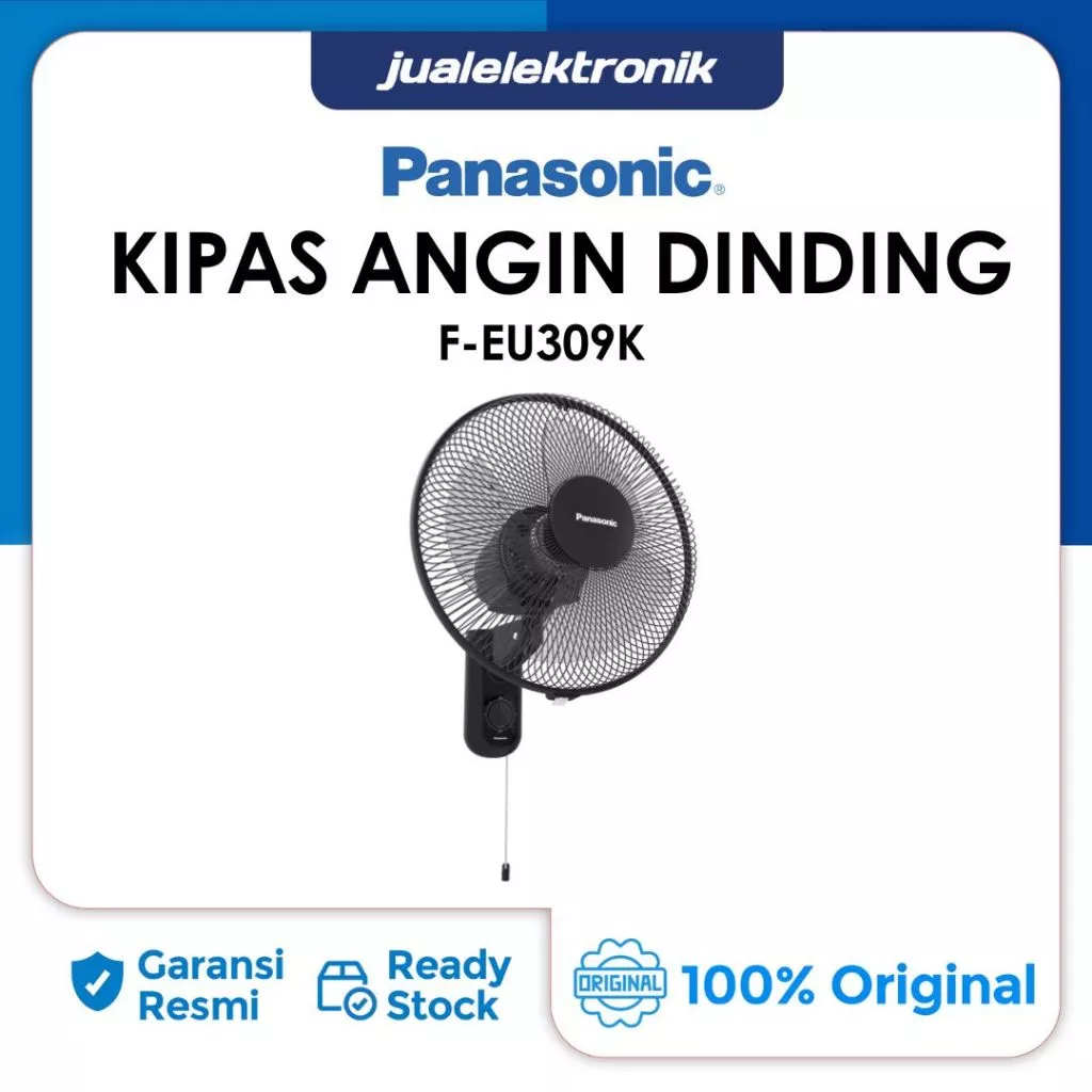 Panasonic F-EU309K – Kipas Angin Dinding Wall Fan 12 inch Hitam