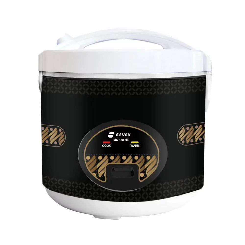 Sanex MC-158 HE MC158HE – Rice Cooker 2in1 1 Liter 350 Watt Hitam Magic Com Terbaru
