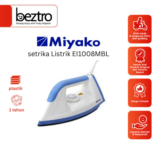 Miyako EI1008MBL EI-1008-MBL Setrika 320 W / Termurah / Strika / EI1008M /Gosokan