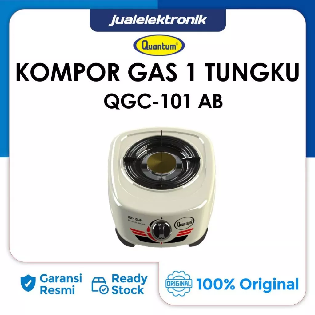 Quantum Kompor Gas 1 Tungku QGC-101 AB - Burner Kuningan
