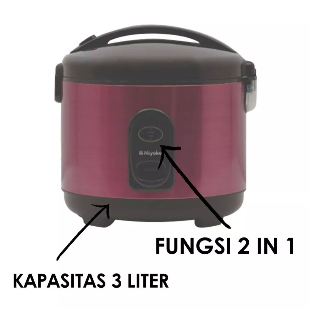 Miyako Magic Com MCG-751 SBC – Rice Cooker 3 Liter 650 Watt 2 in 1 Panci Nanoal MCG751SBC