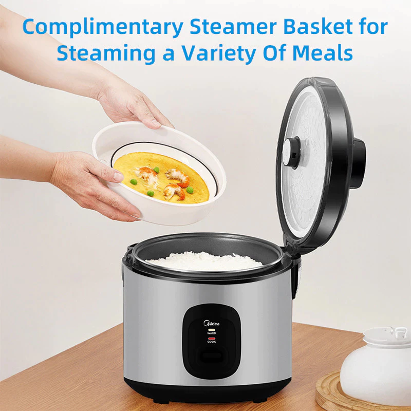 Midea Rice Cooker MB-YJ50301D(WP) Brown – Rice Cooker 1.8 Liter 400 Watt Crystal Gold Pot Non Stick