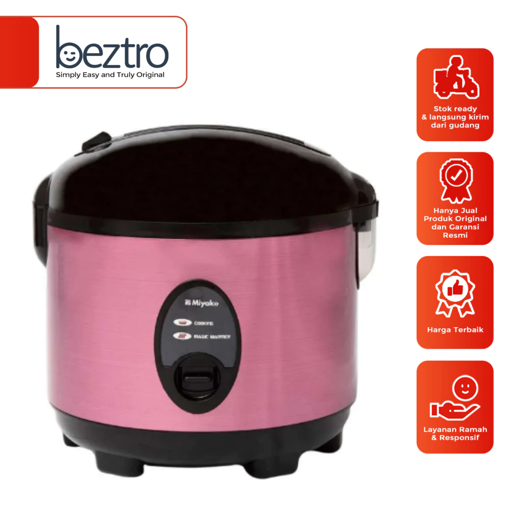 Miyako Magic Com MCM508SBC 1.8 Liter 3in1 Stainless - MCM 508 SBC Rice Cooker Magic Warmer Plus