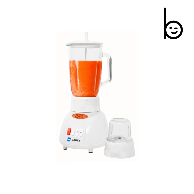 Sanex Blender Kaca MXT8GN MXT8 GN MX-T8GN 1 Liter + Dry Mill - 150 Watt Kaki Bulat Pelumat Terbaru
