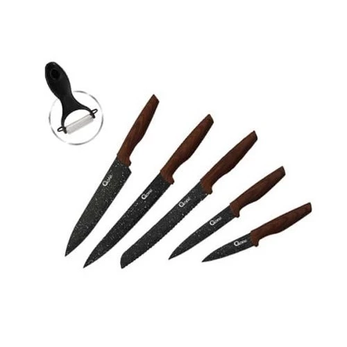 Oxone OX-605 T – Black Alumunium Knife Pisau Set + Talenan OX605 T