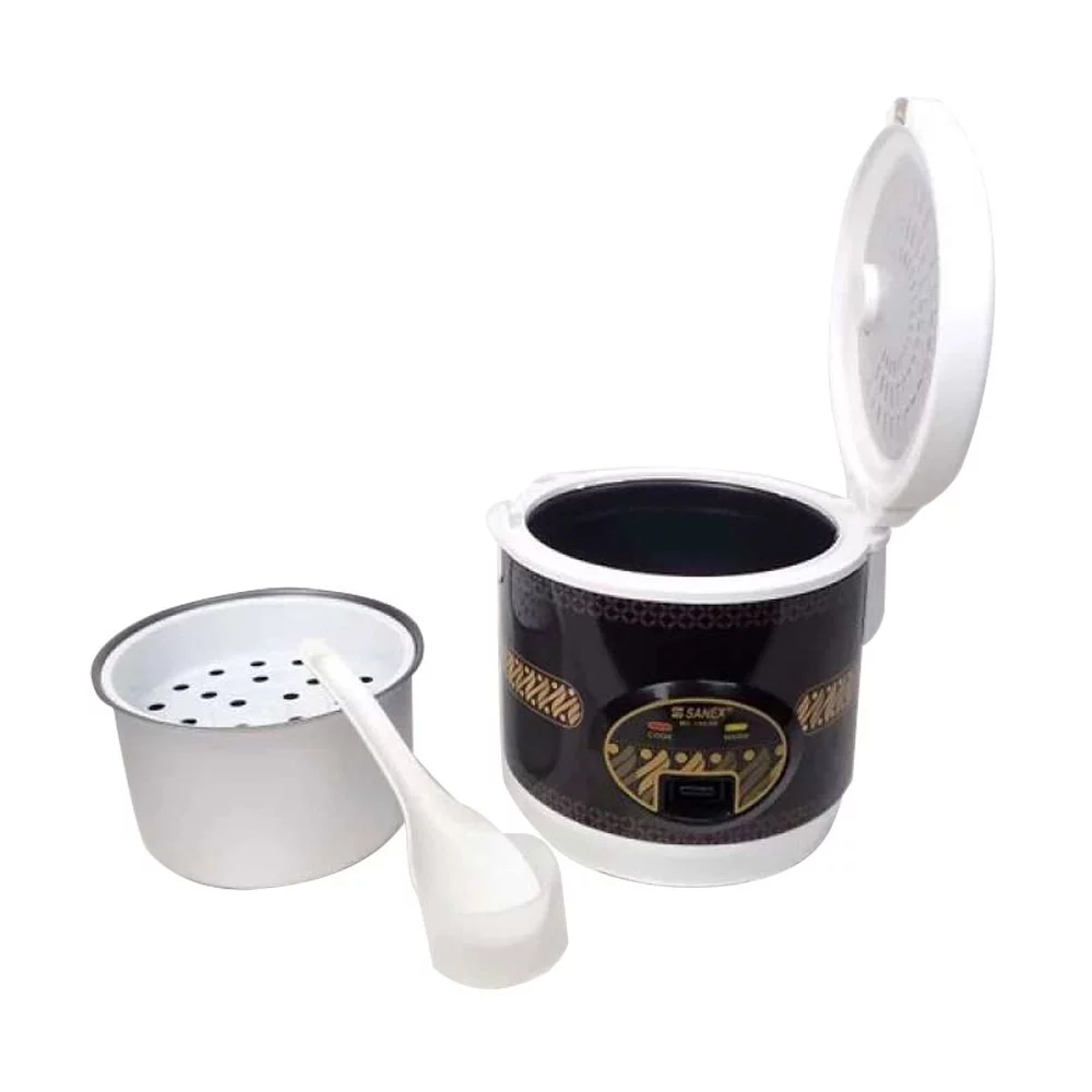 Sanex MC-158 HE MC158HE – Rice Cooker 2in1 1 Liter 350 Watt Hitam Magic Com Terbaru