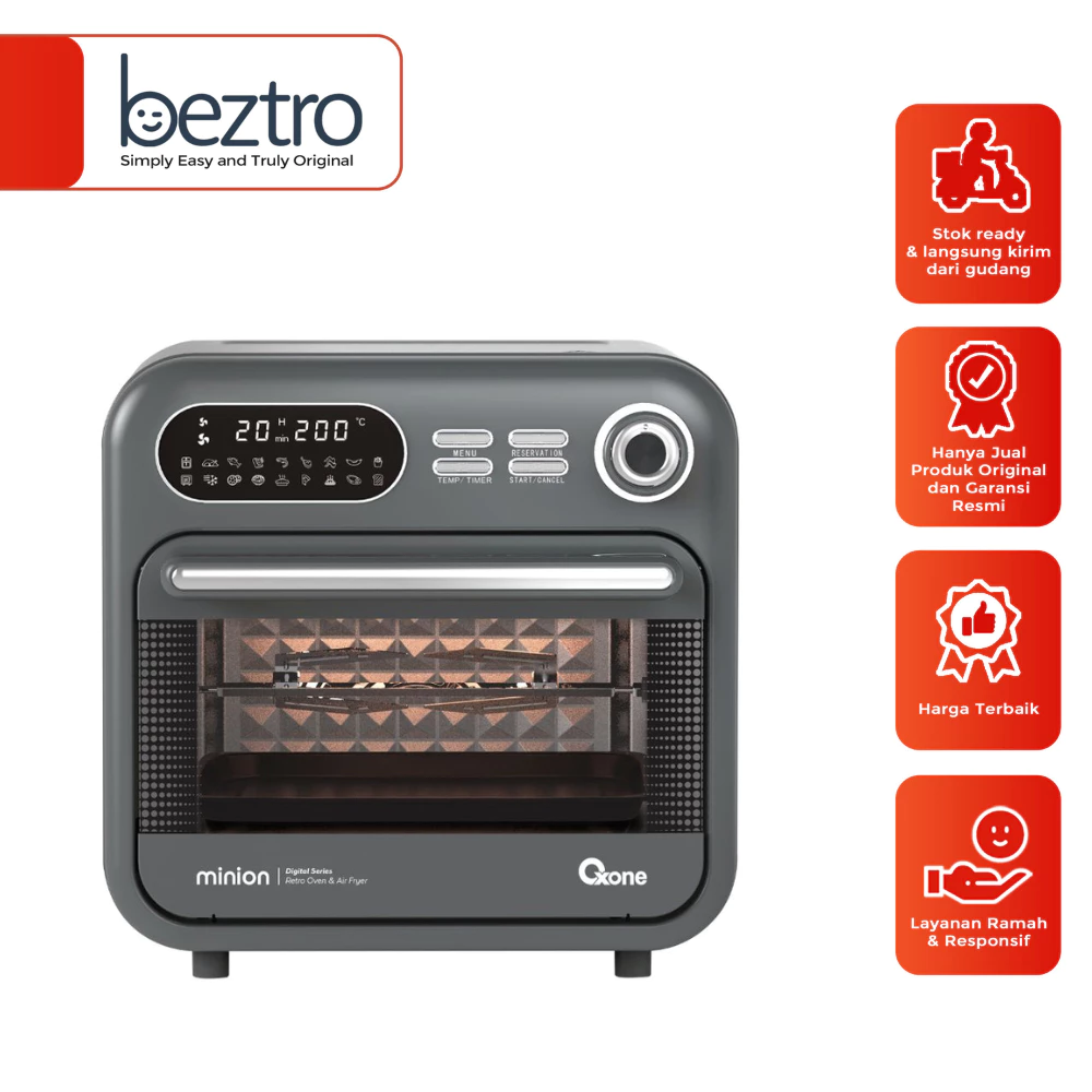 Oxone Retro Oven & Digital Air Fryer OX-276D - Kapasitas 16 Liter OX276D Minion Series