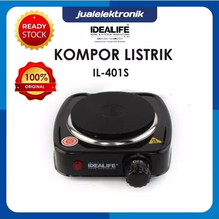 Idealife IL-401S – Kompor Listrik Mini 1 Tungku 500 Watt