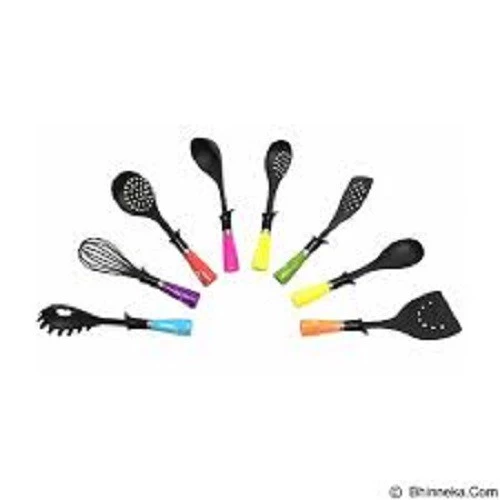 Oxone OX043 Rainbow 8 Pcs Kitchen Tools/Spatula Set/Food Grade/Nylon/Tahan Panas