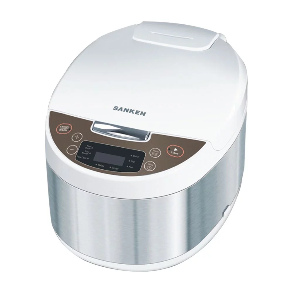 Sanken Super Com Digital SJ-D5000 / SJD5000 Rice Cooker 1.8 Liter Putih 5 Layers - Garansi Resmi