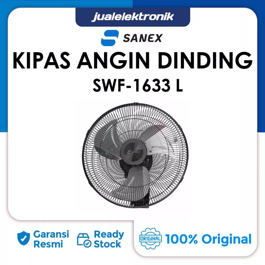 Sanex Kipas Angin Dinding SWF-1833 L - Wall Fan Besi Ventus Lite 18 inch 3 Speed 60 Watt