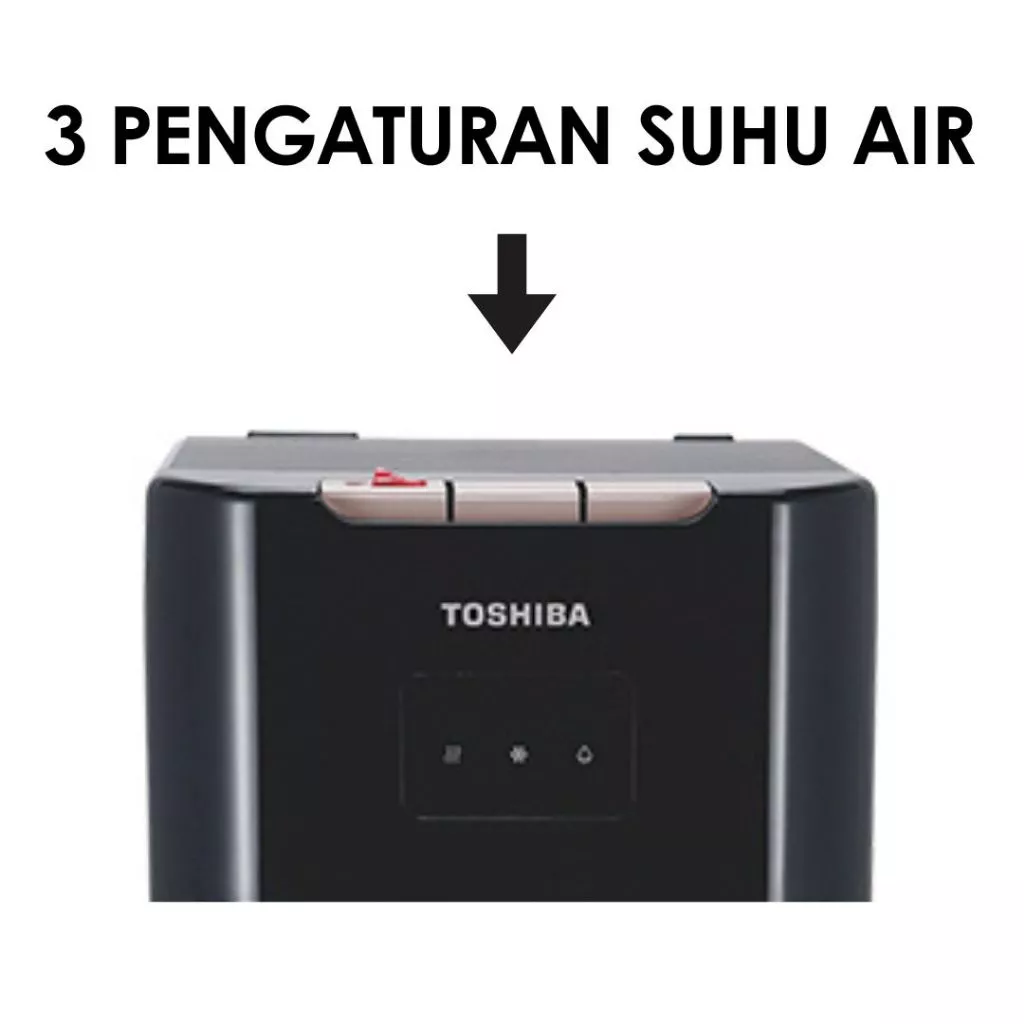 Toshiba Dispenser Galon Bawah RW-FW1669BID(K) - Cooling 100 Watt & Hot 190 Watt RWFW1669BIDK