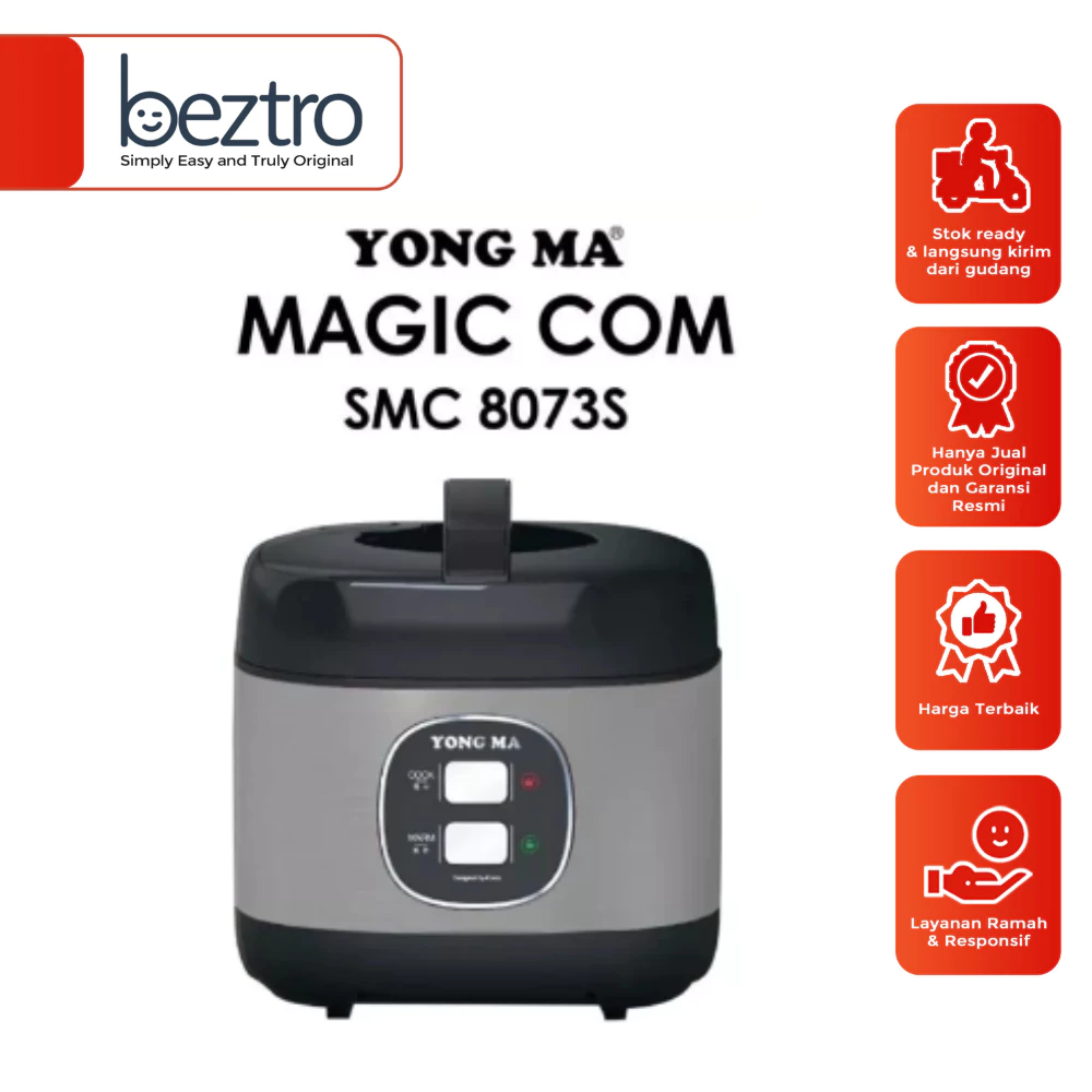 YongMa SMC8073 S Rice Cooker Magic com Yong Ma SMC 8073 S 3in1 - 2 liter Silver Black