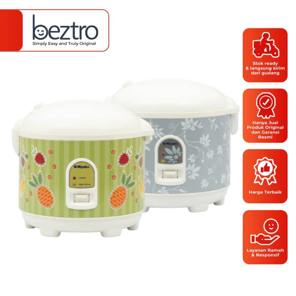 Miyako Magic Com 1.8 Liter 3in1 395 Watt MCM528 Ricecooker Food Grade Garansi Resmi MCM 528