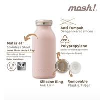 NEW! Mosh Milk Bottle - Botol Minum Stainless Steel 600ml - Strawberry