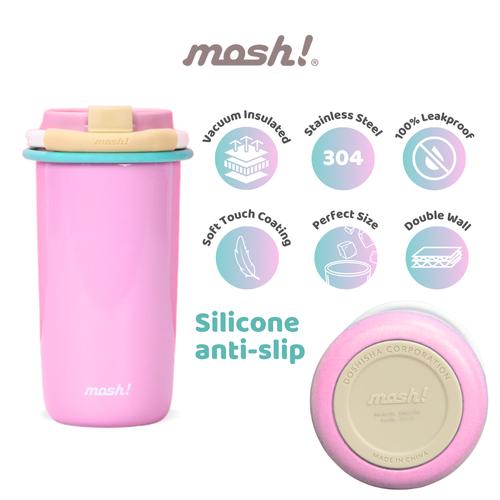 Mosh Straw Latte Tumbler - Botol Minum Stainless Steel 480ML - Cherry Blossom