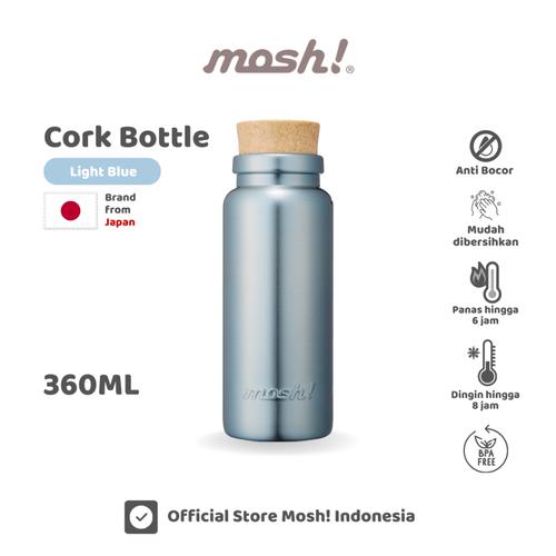 Mosh Cork Bottle Botol Minum Termos Stainless 360ml - Light Blue